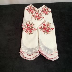 Set of 5 vintage fabric napkins